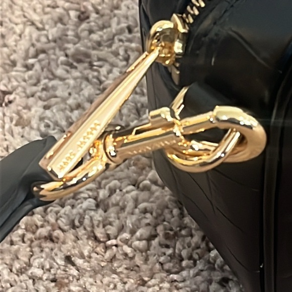 Marc Jacobs Flash Croc Print Crossbody - Black with Gold Hardware - Picture 6 of 16